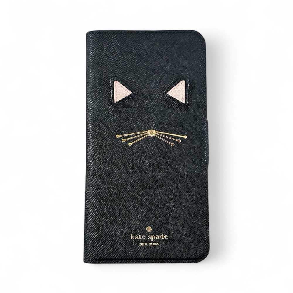 Sale 3/$25 Kate Spade Black Cat Design Phone Folio Case